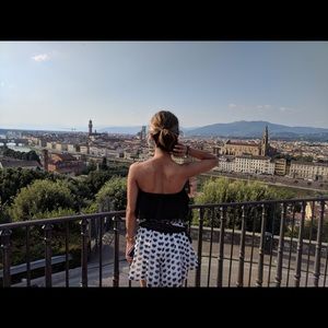 beautiful Skort white base and black hearts